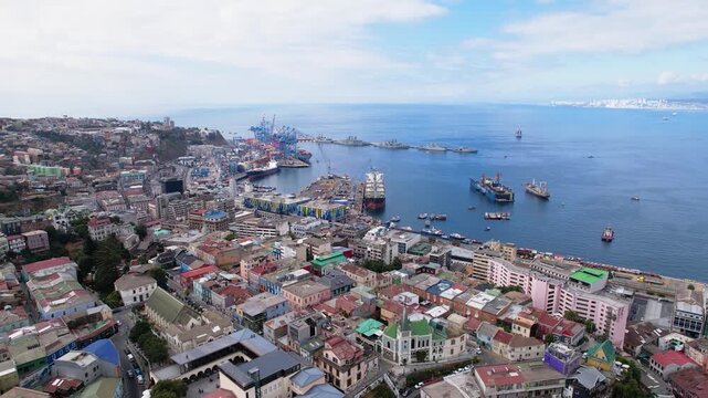 Valparaiso Chile Drone 4K Southamerica