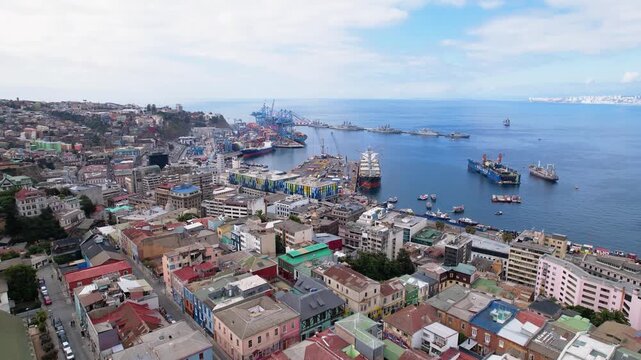 Valparaiso Chile Drone 4K Southamerica