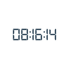 LED digital clock number for counter or calculator mockup design