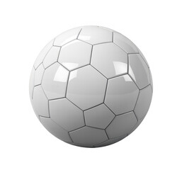 White soccer ball football sports isolated on a transparent background