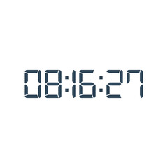 LED digital clock number for counter or calculator mockup design