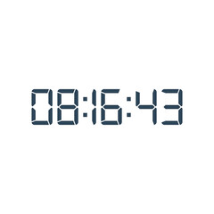 LED digital clock number for counter or calculator mockup design