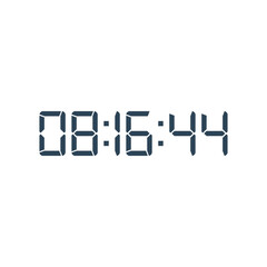 LED digital clock number for counter or calculator mockup design