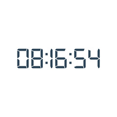 LED digital clock number for counter or calculator mockup design