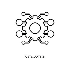 Obraz premium automation concept line icon. Simple element illustration. automation concept outline symbol design.