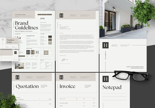 Brown And Black Brand Guidelines Hotel Luxury