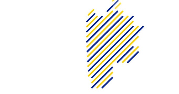 Abstract Graphic Lines Creating Map of Venezuela