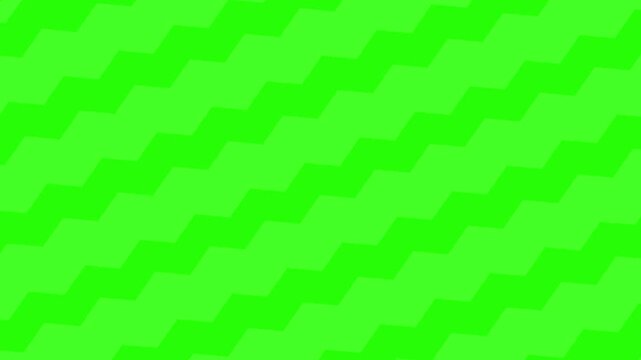 Green diagonal wavy line zigzag seamless stripe pattern animation background