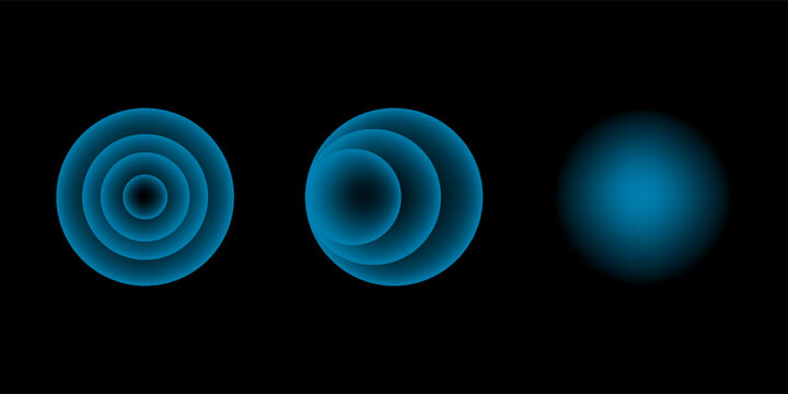 Round light effect. Wifi range. Sound wave. Signal concentric circle. Radio station signal. Water ripple with circle waves. A place or a painful point. Radar screen. Vector effect.