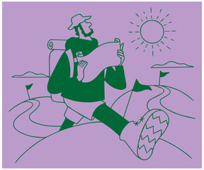 line art illustration design vector drawing