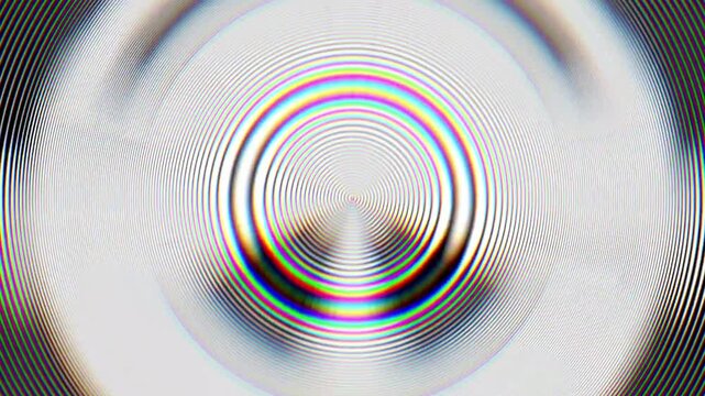 Bright circle shapes animation with light glitch effect and chromatic aberrations