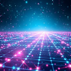 Obraz premium cinematic visualization of quantum AI network