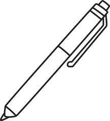Fototapeta premium pen with hand drawn office stationery doodle style.
