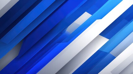Fototapeta premium Abstract Diagonal Geometric Design with Blue and White Stripes Pattern with Soft Lighting Background
