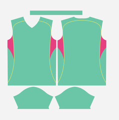 Ultra Premium Medium Aquamarine Sublimation Sports Jersey Vector Design for Professional Teamwear and Activewear