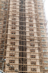 香港　竹の足場