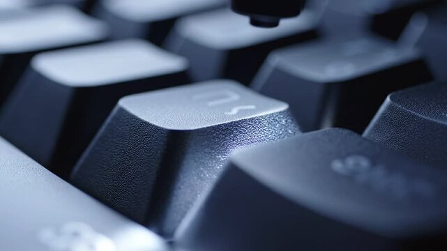 Close-up of Computer Keyboard Keys, Modern Technology