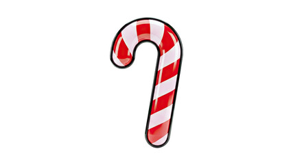 Glossy Red and Pink Striped Candy Cane