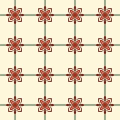 red flowers  background, seamless, traditional, backdrop