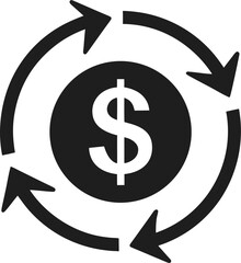 Fototapeta premium currency exchange icon silhouette icon