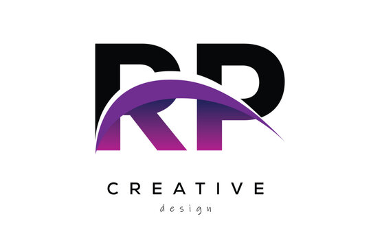 ROPCreative Abstract logo design featuring intertwined leters in gradient purple
