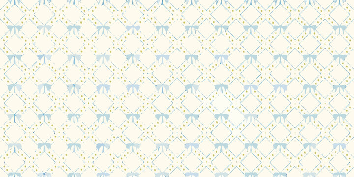 Delicate floral and animal pattern on a light cream background
