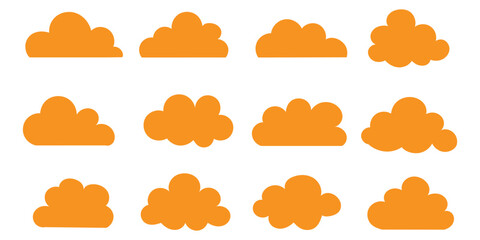 Obraz premium Cloud computing icon. Line, glyph and filled outline colorful version, abstract cloud outline and filled vector sign. Symbol, logo illustration. Different style icons set. Vector .