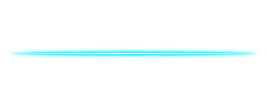 Glowing light line in blue color isolated on transparent background. Futuristic neon line sign. Sparkle design element.