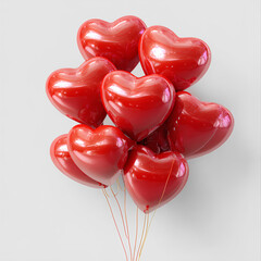 red heart balloons