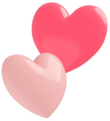 3D画像_ハート_ピンク