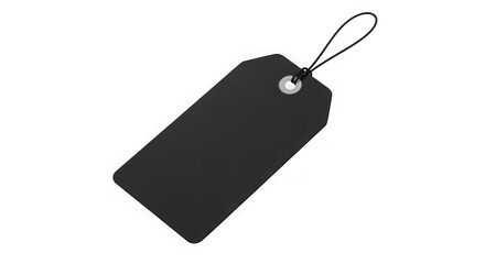 Black tag label tag isolated on transparent background