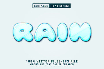 Rain Editable Text Effect