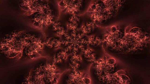 Abstract fractal patterns swirl and pulsate with vibrant energy. Dynamic color changes create a mesmerizing and evolving visual experience.