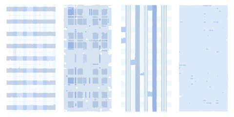 Abstract light blue patterns a collection of vertical textured rectangles