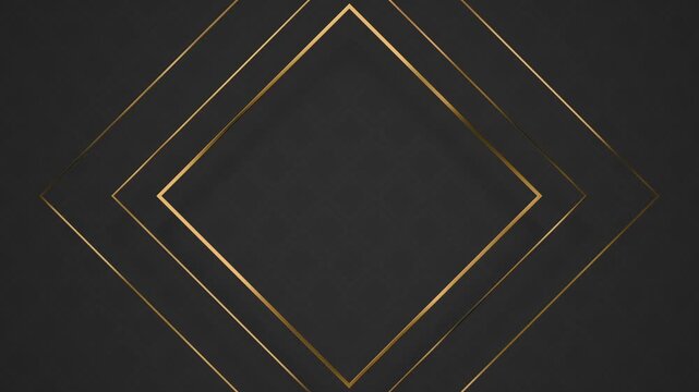 Elegant dark background with golden geometric diamond frames luxury abstract design sophisticated