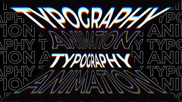 Dynamic Glitch Typography Animation with R G B Split Effect Modern Motion Graphics for Titles and