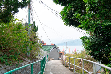 香港　塔門島の海と町並み