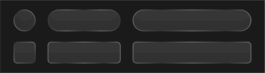 Obraz premium Transparent web button user interface