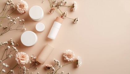 minimalist floral composition with neutral colors
