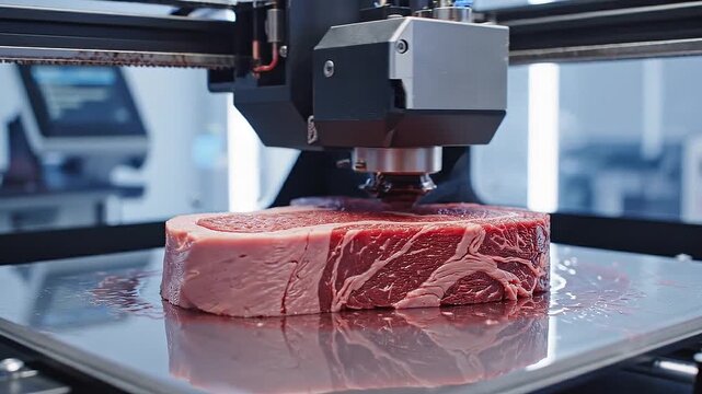 Industrial 3D Printer Creating Blue Plastic Geometric Prototype, Advanced Additive Manufacturing Technology in Lab