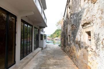 香港　塔門島の海と町並み