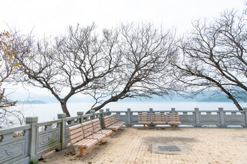 香港　塔門島の海と町並み