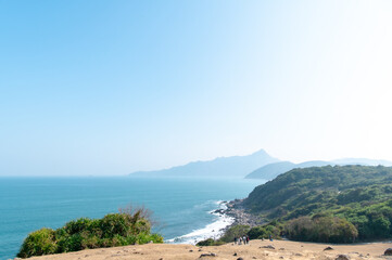 香港　塔門島の海と町並み