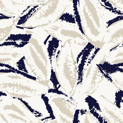 Abstract beige Leaf seamless pattern design
