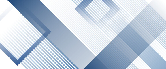 Fototapeta premium Abstract stripe blue background with dynamic effect. Motion vector Illustration with white lines decoration. Trendy dark navy blue gradients. Can be used for advertising, marketing, presentation