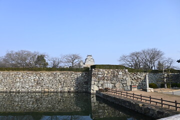 姫路城の外堀と石垣