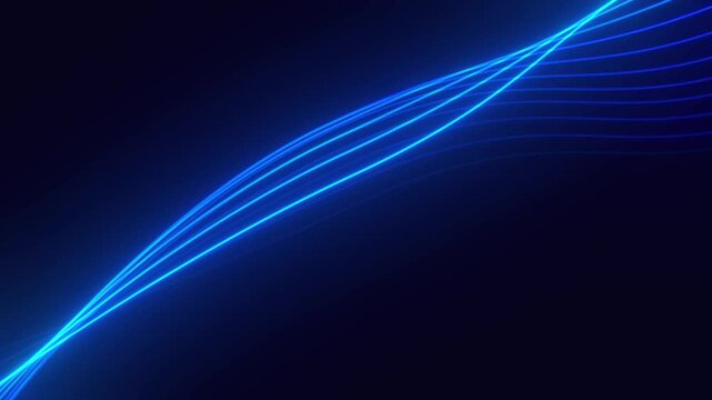 abstract glowing wave light line animation background 4k futuristic neon motion loop video