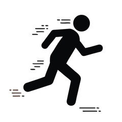 Obraz premium running man silhouette