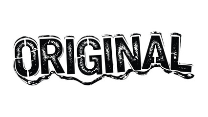 Original Logo: A bold logo with an artistic font, representing a unique and authentic design. This graphic stands out with its distinct style, embodying the essence of creativity and individuality.  © Ajm