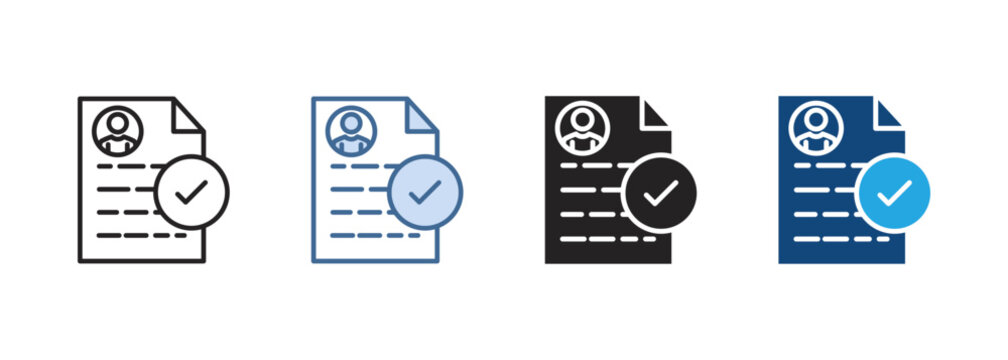 Multi Style Icon Set Personal data Collection